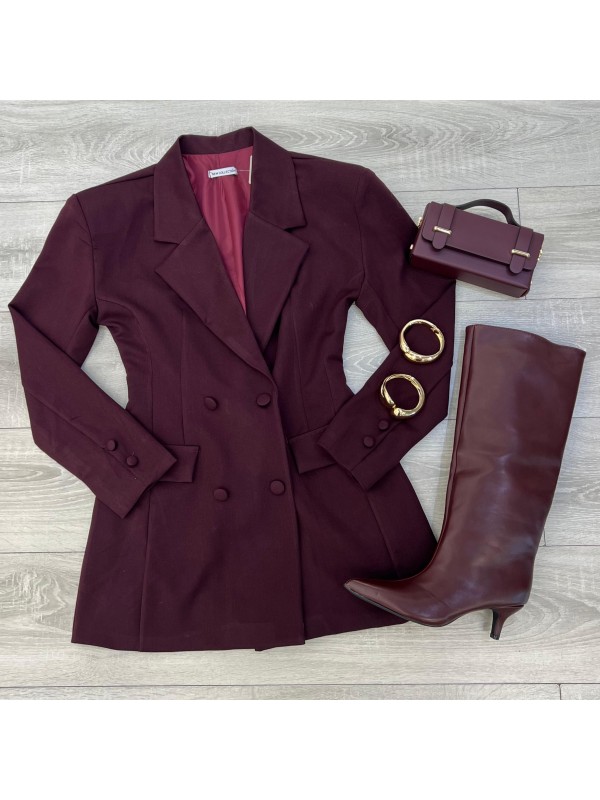 BLAZER DRESS VIKY BORDEAUX