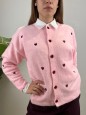 CARDIGAN CUORICINI ROSA