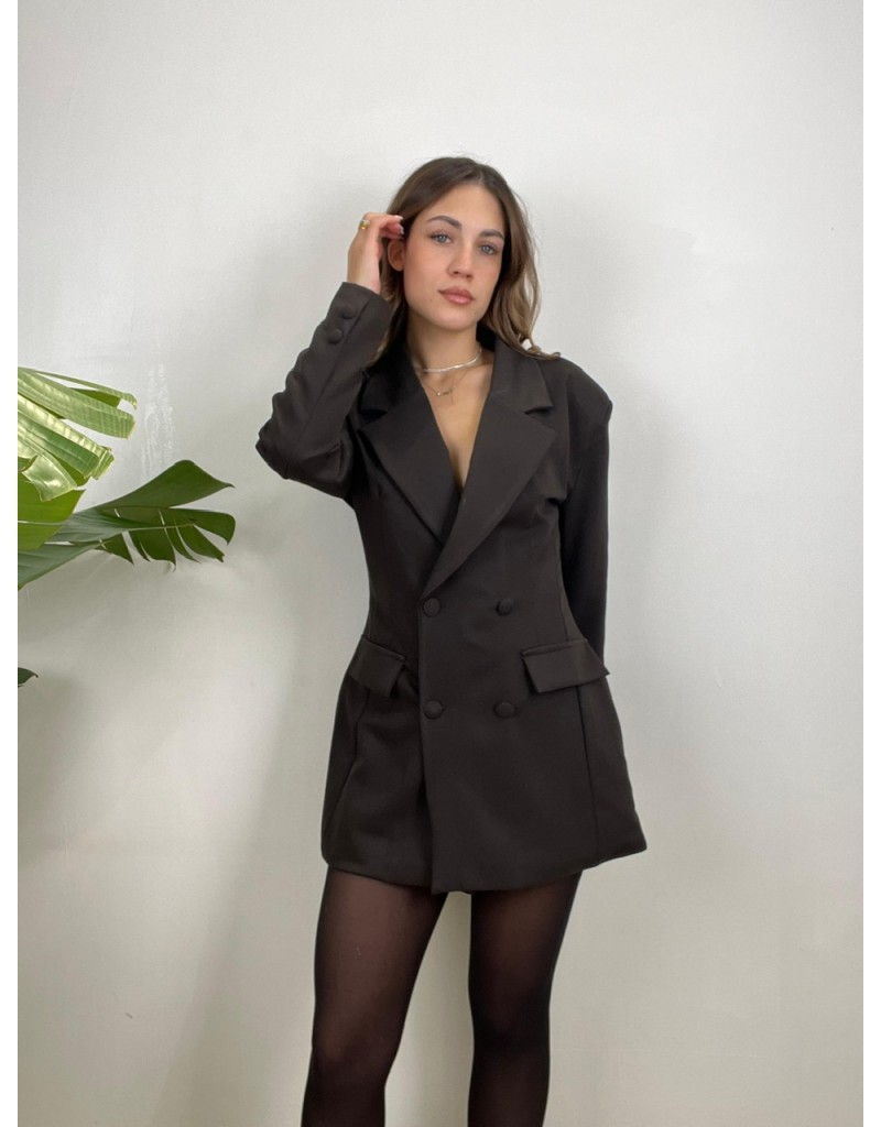 BLAZER DRESS VIKY MARRONE