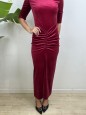 LONG DRESS PATRIZIA BORDEAUX