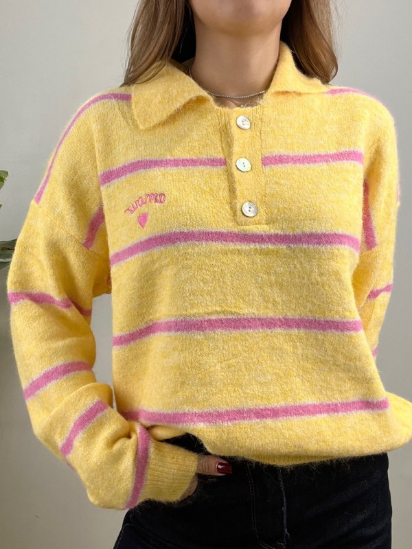 PULLOVER POLO CARMELA GIALLA