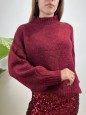 PULLOVER SIMPLY MORENA BORDEAUX