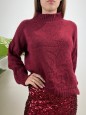PULLOVER SIMPLY MORENA BORDEAUX