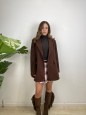 CAPPOTTO BLAZER SEMPLICE MARRONE