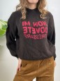 PULLOVER NON MI DOVETE STRESSARE MARRONE