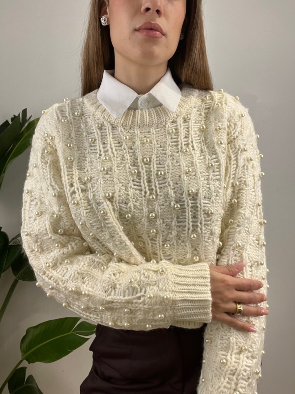 PULLOVER PERLINE LUMINA PANNA