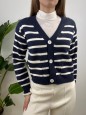 CARDIGAN BOLY RIGHE BLU