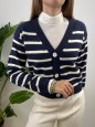 CARDIGAN BOLY RIGHE BLU