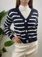 CARDIGAN BOLY RIGHE BLU