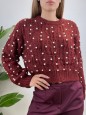 PULLOVER PERLINE LUMINA BORDEAUX