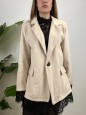 CAPPOTTO BLAZER CON PIZZO BEIGE