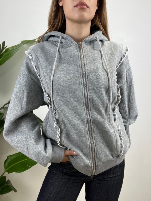 FELPA MARGHERITA GRIGIO