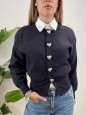 CARDIGAN CUORI BLU