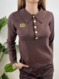 PULLOVER POLO KRIS MARRONE