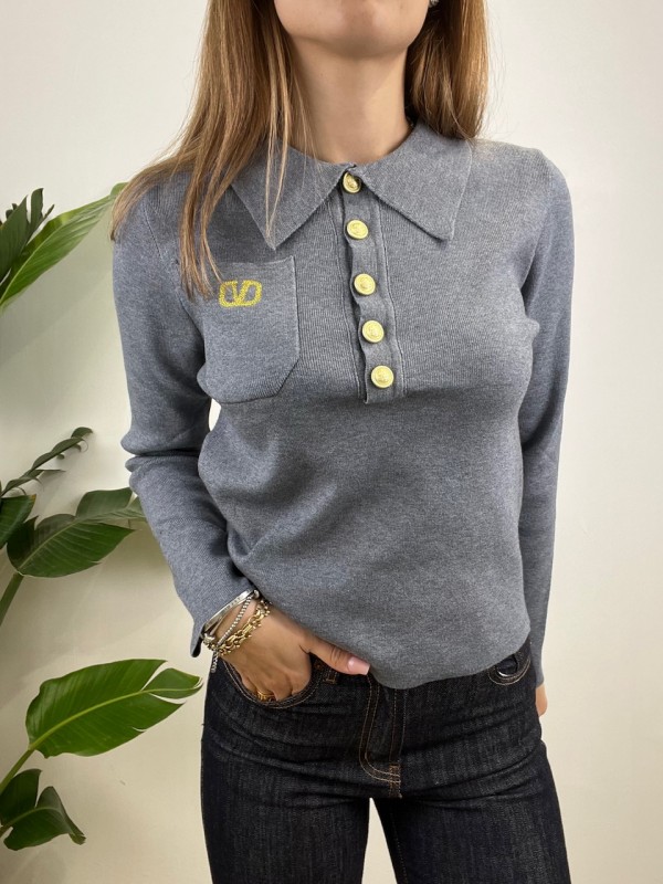 PULLOVER POLO KRIS GRIGIO