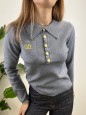 PULLOVER POLO KRIS GRIGIO