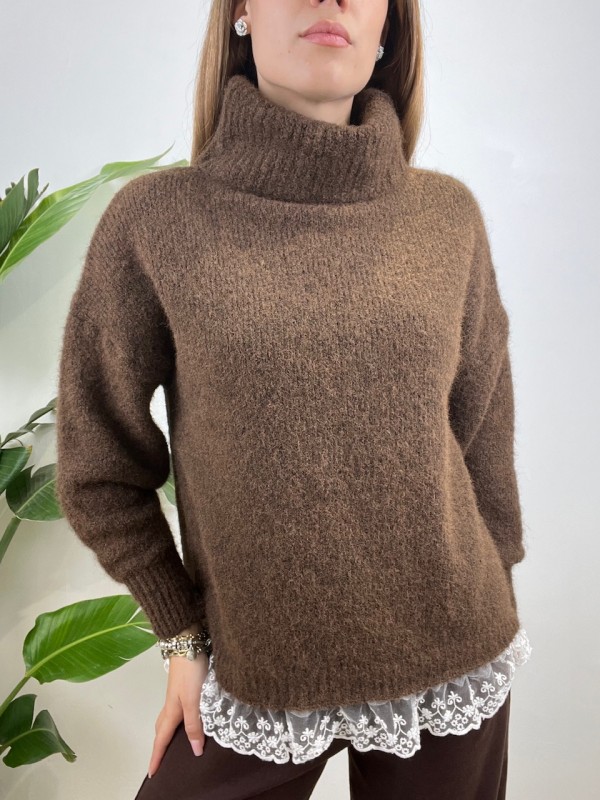 PULLOVER LORENZA MARRONE