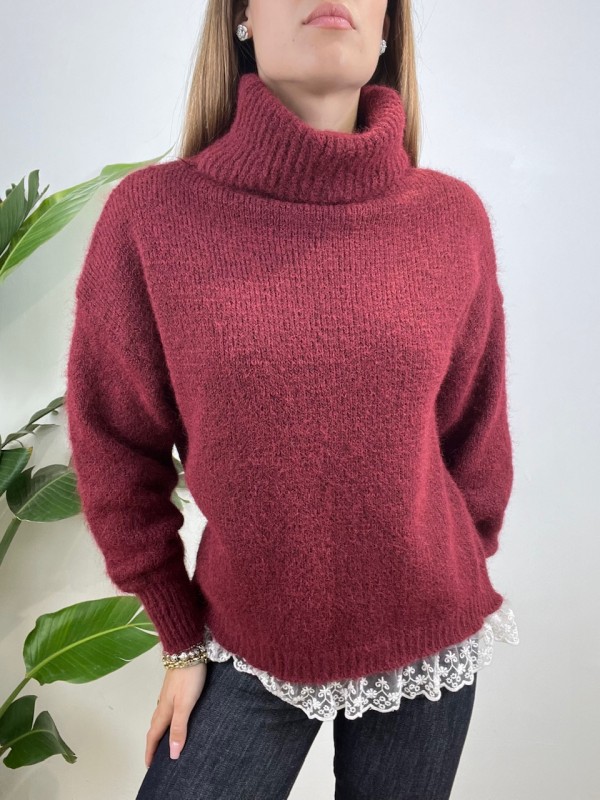 PULLOVER LORENZA BORDEAUX
