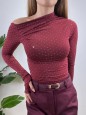 MAGLIA BRILLANT LYCRA BORDEAUX