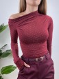 MAGLIA BRILLANT LYCRA BORDEAUX