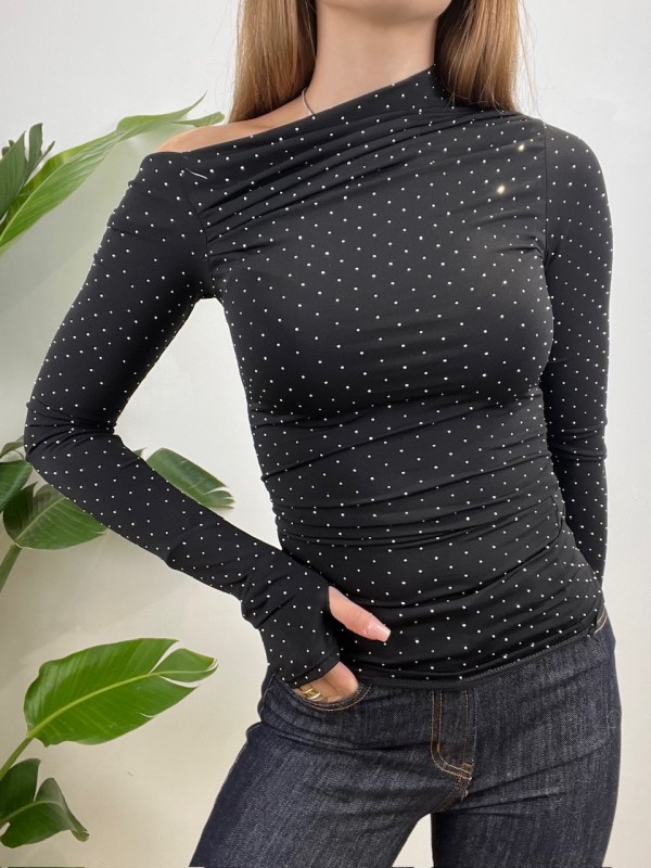 MAGLIA BRILLANT LYCRA NERA