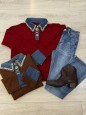 PULLOVER POLO LUXURY BORDEAUX