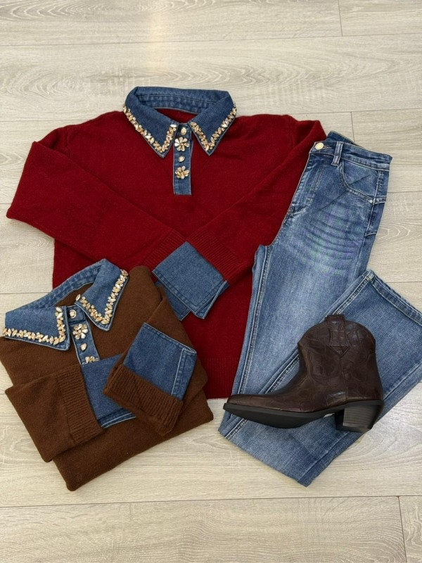 PULLOVER POLO LUXURY MARRONE