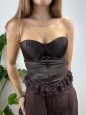 BUSTIER RASO MARRONE