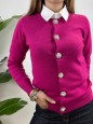 CARDIGAN JAWELS FUCSIA