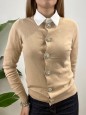 CARDIGAN JAWELS CAMEL