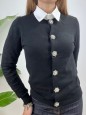 CARDIGAN JAWELS NERO