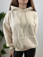 FELPA CON CAPPUCCIO BEIGE