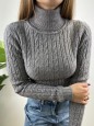 PULL DOLCEVITA TRECCINE GRIGIA