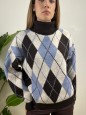 PULLOVER KRETA ROMBI AZZURRO
