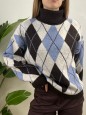 PULLOVER KRETA ROMBI AZZURRO