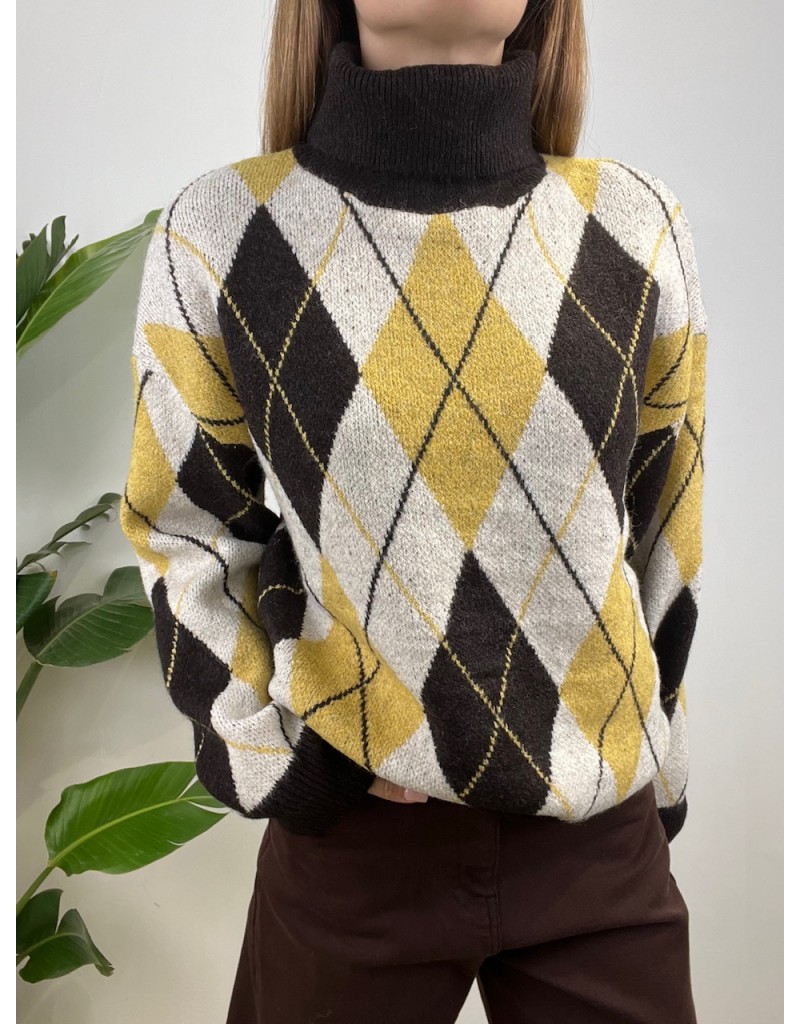 PULLOVER KRETA ROMBI GIALLO