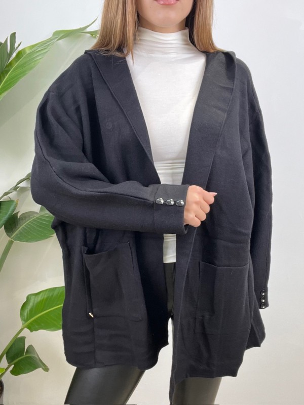 MAXI CARDIGAN FELY NERO