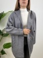 MAXI CARDIGAN FELY GRIGIO