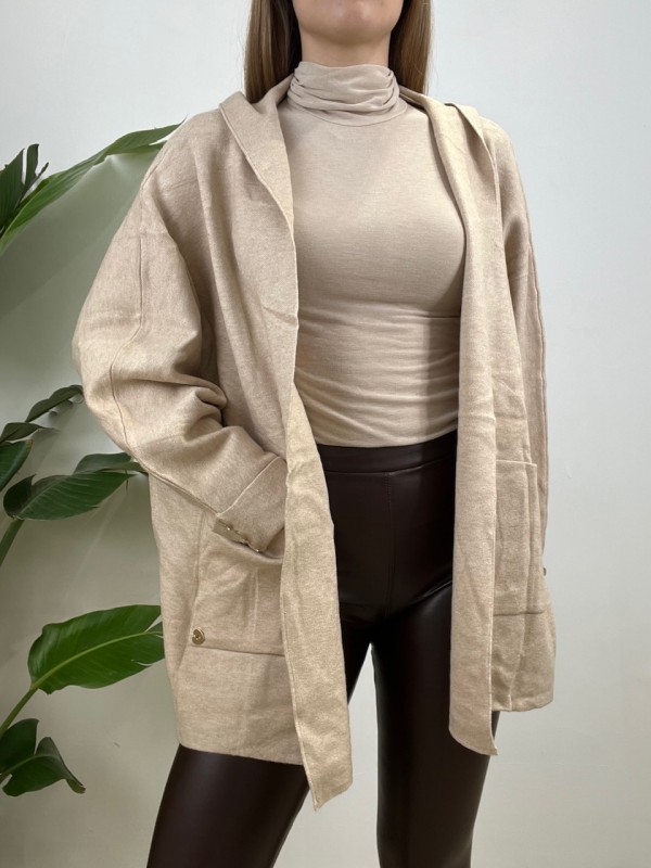 MAXI CARDIGAN FELY BEIGE