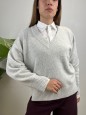 PULLOVER GRAZIA GRIGIO CHIARO