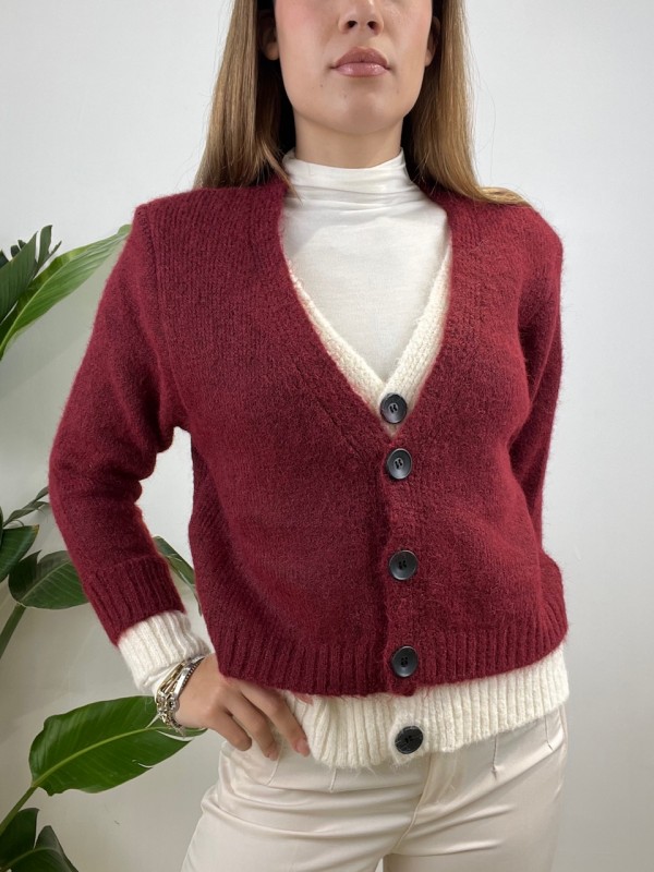 CARDIGAN FELICIA BORDEAUX