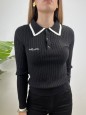 PULLOVER POLO ALESSIA NERA