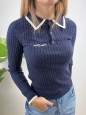 PULLOVER POLO ALESSIA BLU