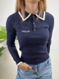 PULLOVER POLO ALESSIA BLU