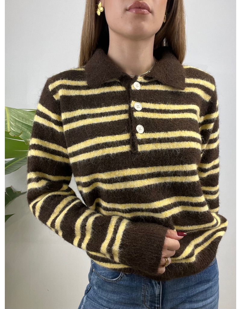 PULLOVER POLO KLARA MARRONE