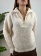 PULLOVER ZIP BEIGE