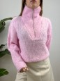 PULLOVER ZIP ROSA