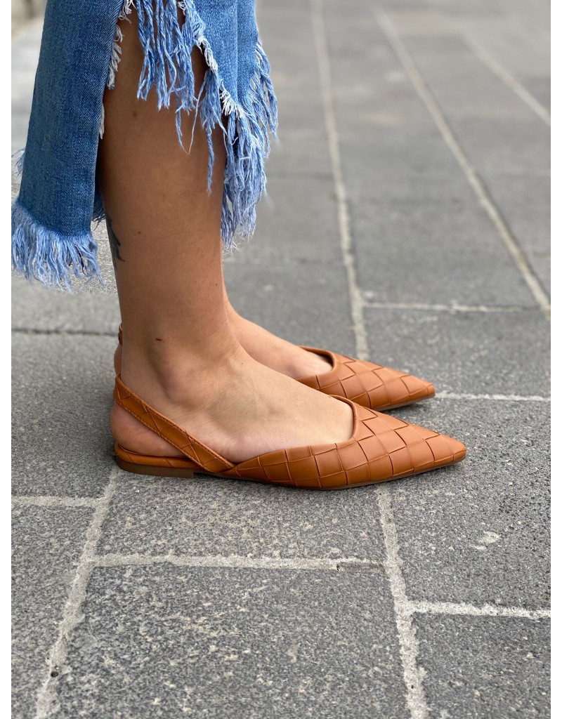 camel slingbacks