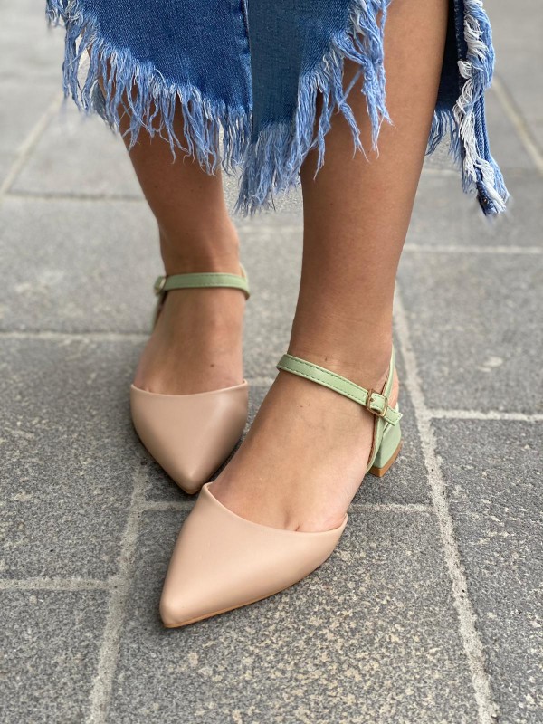 bicolor slingback