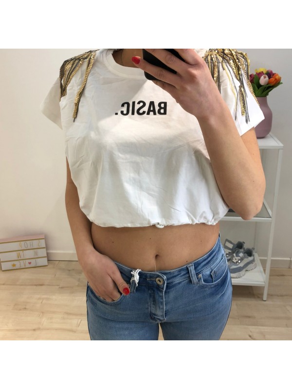 CROP SHIRT BASIC BIANCA CROP SHIRT BASIC BIANCA